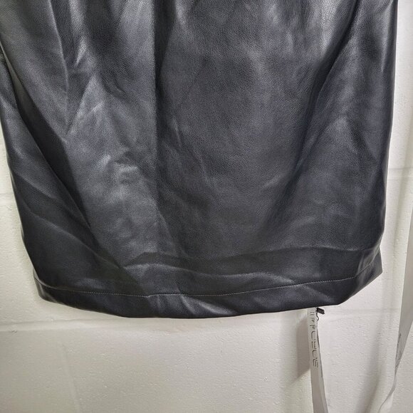 Wolf & Badger Maison Bogomil Black Noir Muse Eco Leather Dress NEW Size Large - Picture 13 of 16